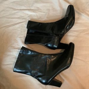 Black heeled boots 7.5 womens